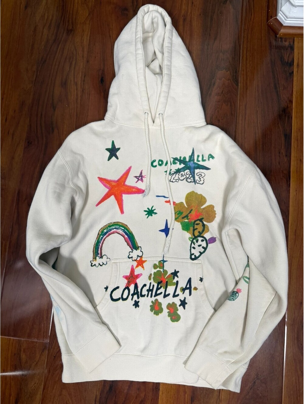 Coachella 2023 Crayon Fleece Hoodie Medium Valley Music and Arts Festival Casual